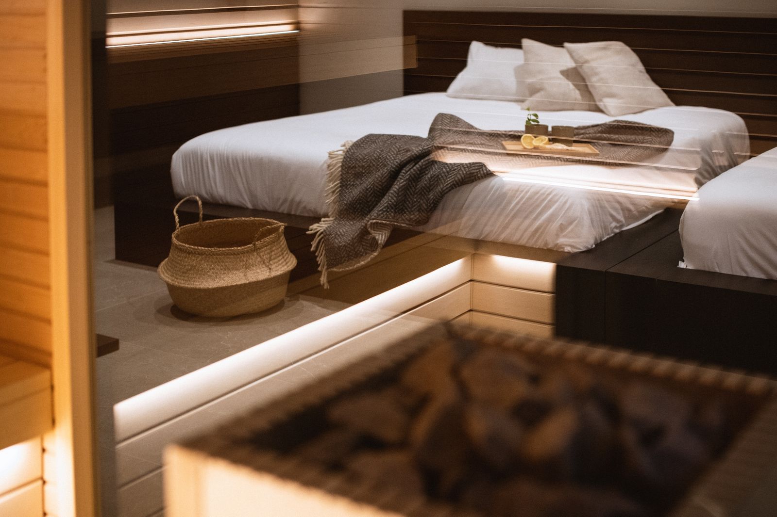 LED-beleuchtete Sauna- und Spa-Suite der Residenza